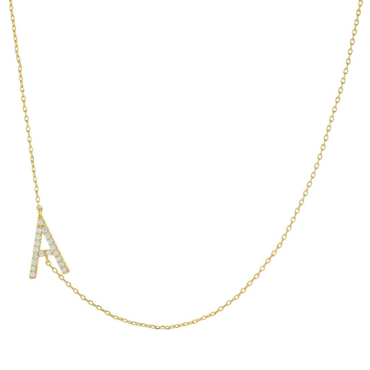 Pavè Initial Necklace