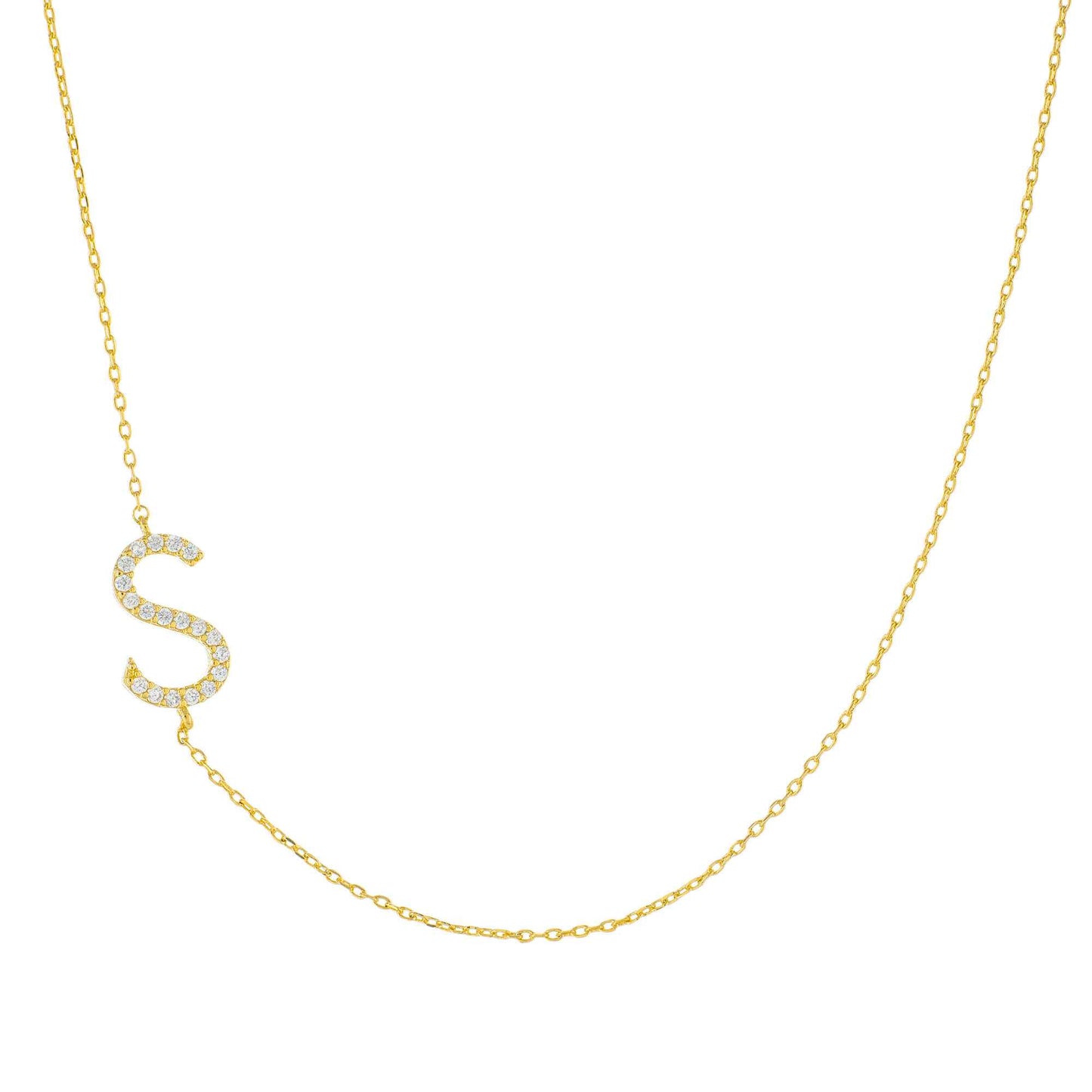 Pavè Initial Necklace