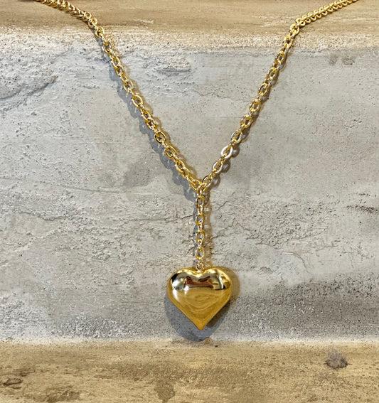 Drop Bubble Heart Necklace